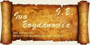 Ivo Bogdanović vizit kartica